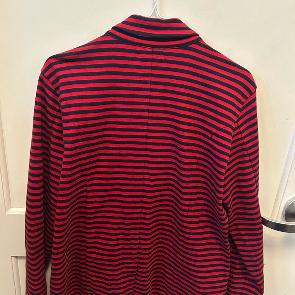Lucky Brand Red and Black Striped Blazer - Picture 2 of 3
